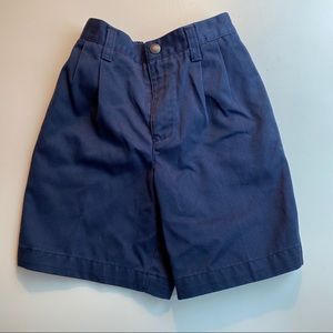 Boys Lands End Blue Dress Shorts